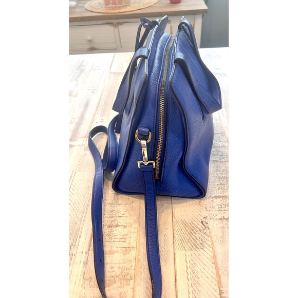 Kate Spade New York Leather Satchel Bag Royal Blue Crossbody Strap Tassel Accent - Picture 4 of 10